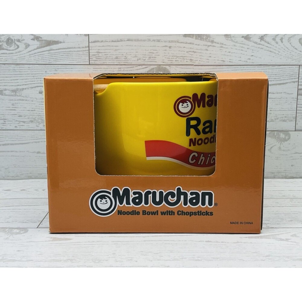Bowl Maruchan Ramen Noodle Bowl w/ Chopsticks Chicken Flavor